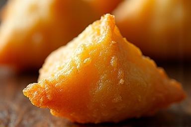Close up detail of a single snack item